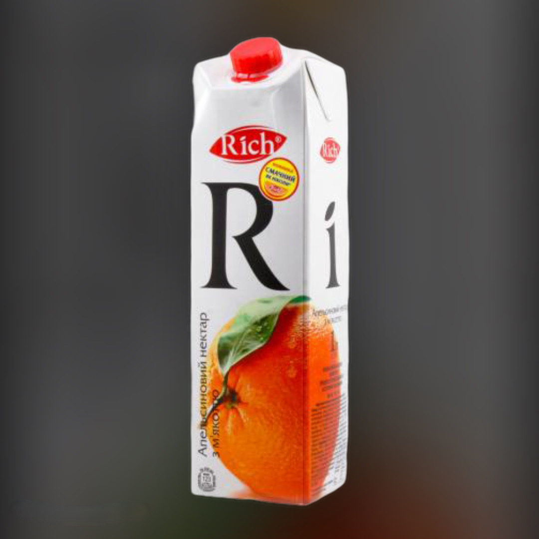Доставка соку Rich апельсин цілодобово по Києву